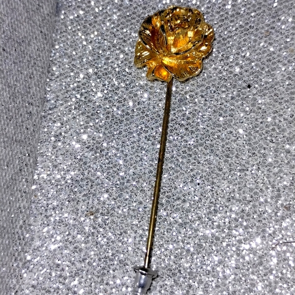Gorgeous gold rose antique stick pin - Picture 1 of 1